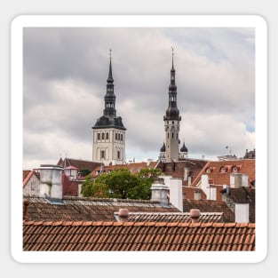 Estonia, Tallinn, Vanatallinn old city view Sticker